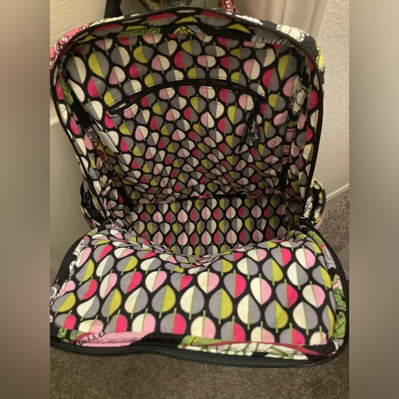 Vera Bradley Moon Blooms Campus Backpack Quilted Floral - Picture 7 of 7